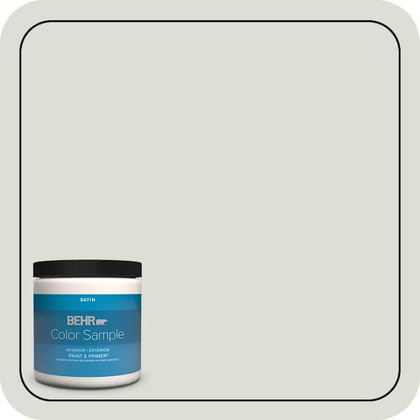 BEHR PREMIUM PLUS 8 oz. #ECC-48-2 Gulf Breeze Satin Enamel Interior/Exterior Paint & Primer Color Sample