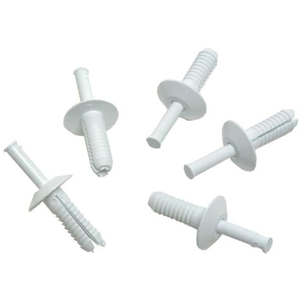 3/4 in. White Nylon Rivets (50-Pack)