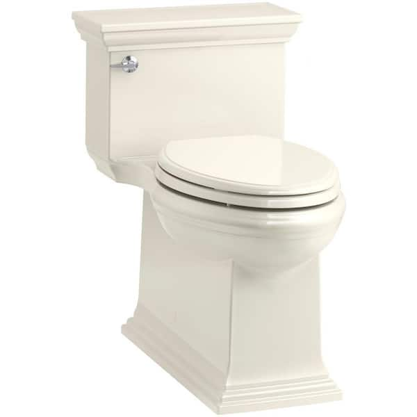 KOHLER Memoirs 12 in. Rough In 1-Piece 1.28 GPF Single Flush Elongated Toilet in Biscuit Seat Included