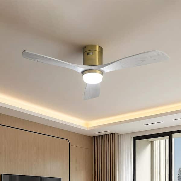 MODERN HABITAT SerenityShine Span 52 in. Indoor Gold Modern Ceiling Fan with LED Bulb Included with Remote Included