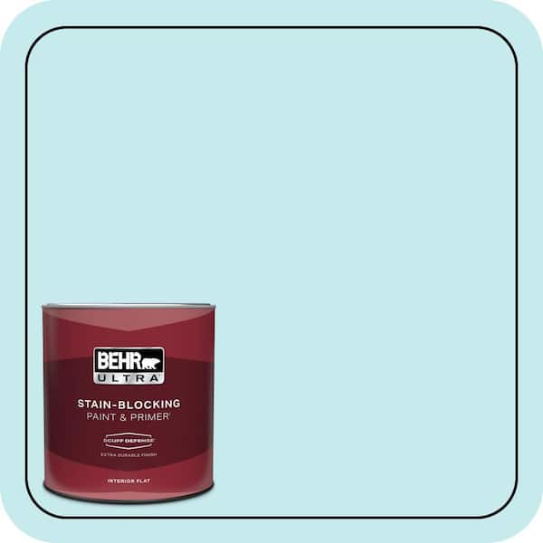 BEHR ULTRA 1 qt. #P470-1 Silent Breeze Extra Durable Flat Interior Paint & Primer