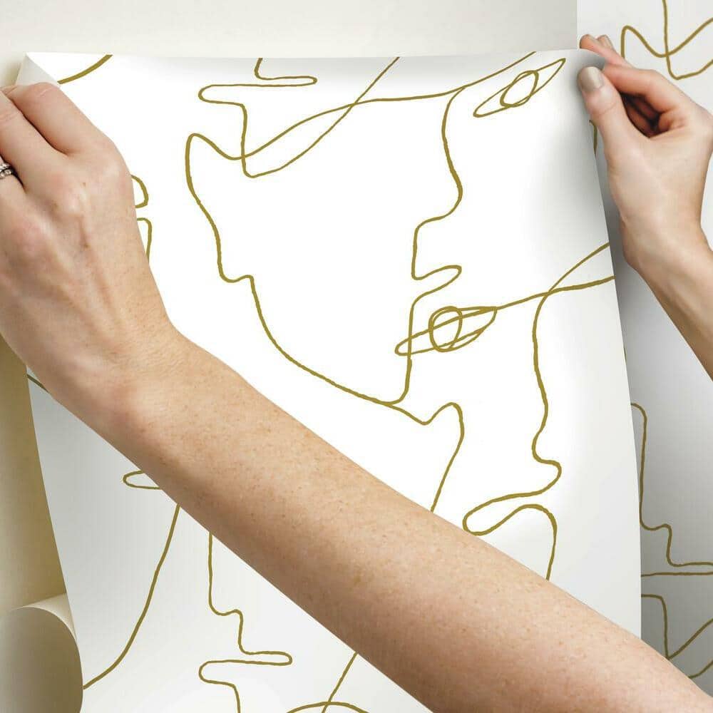 Gold Premium Peel and Stick Vinyl Wallpaper Roll