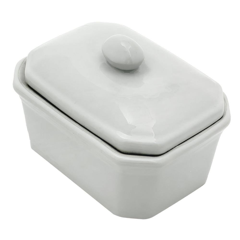 Glossy White Porcelain Decorative Storage Jar