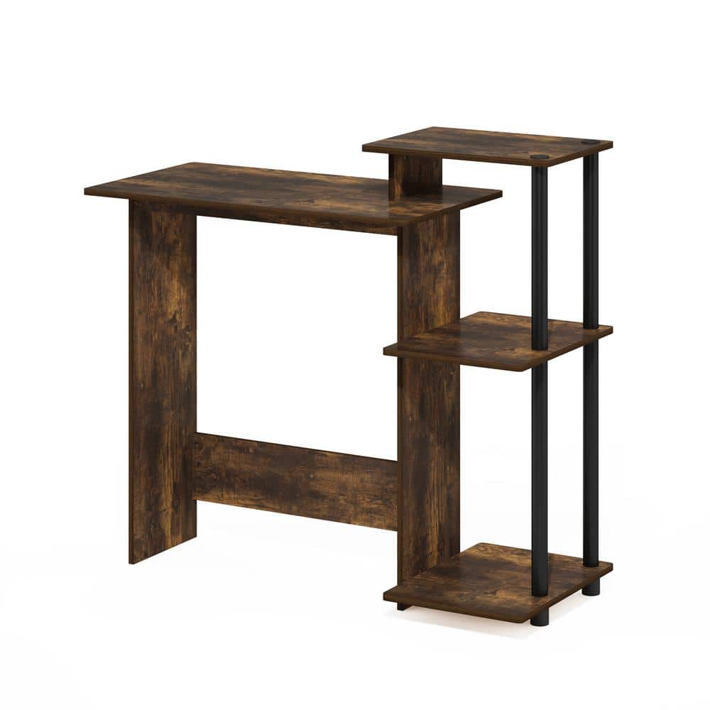 Furinno Efficient 39.6 in. Wood Rectangle Amber Pine/Black Wood