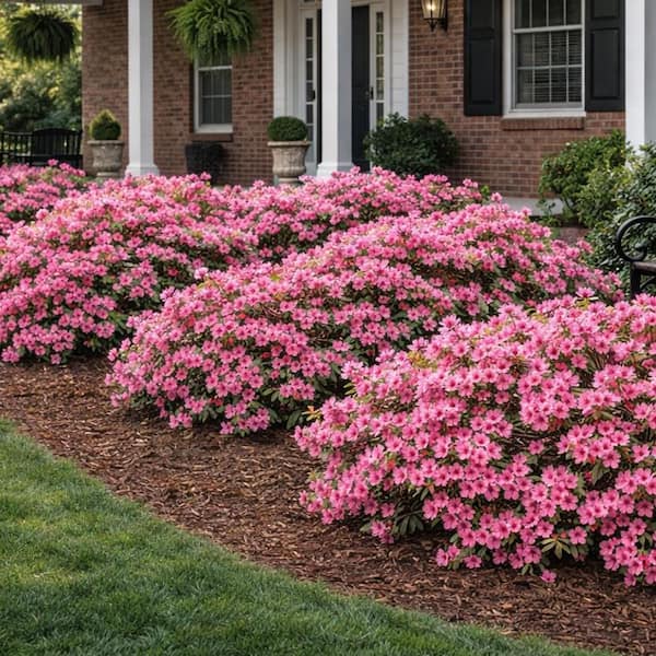 3 gal. Coral Bells Azalea Evergreen Shrub with Pink Flowers