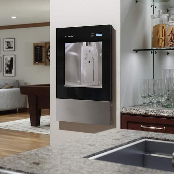 ezH2O Liv Built-in Midnight Drinking Fountain, Non-Refrigerated and Filtered Water Dispenser