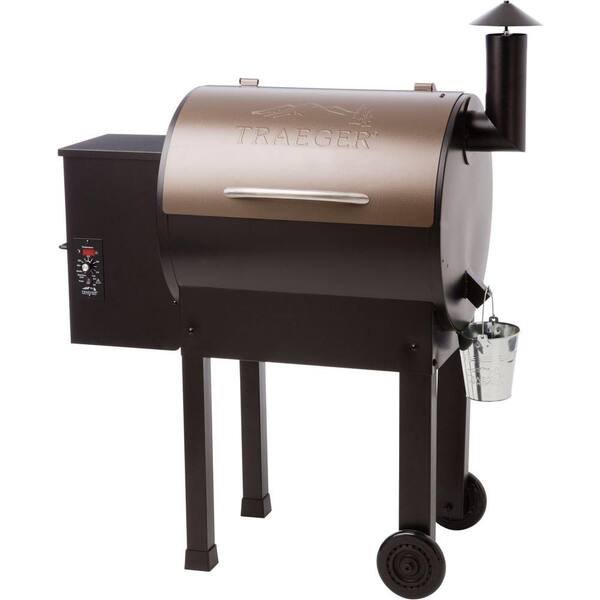 Traeger Lil' Tex Elite 22 Wood Fired Pellet Grill and Smoker in Bronze