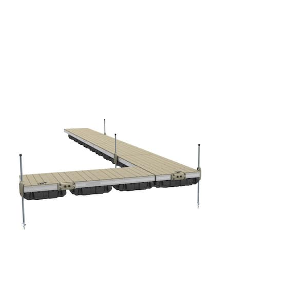 4'x50' Aluminum Floating Dock Kit w/ Resin Top-5 Sections
