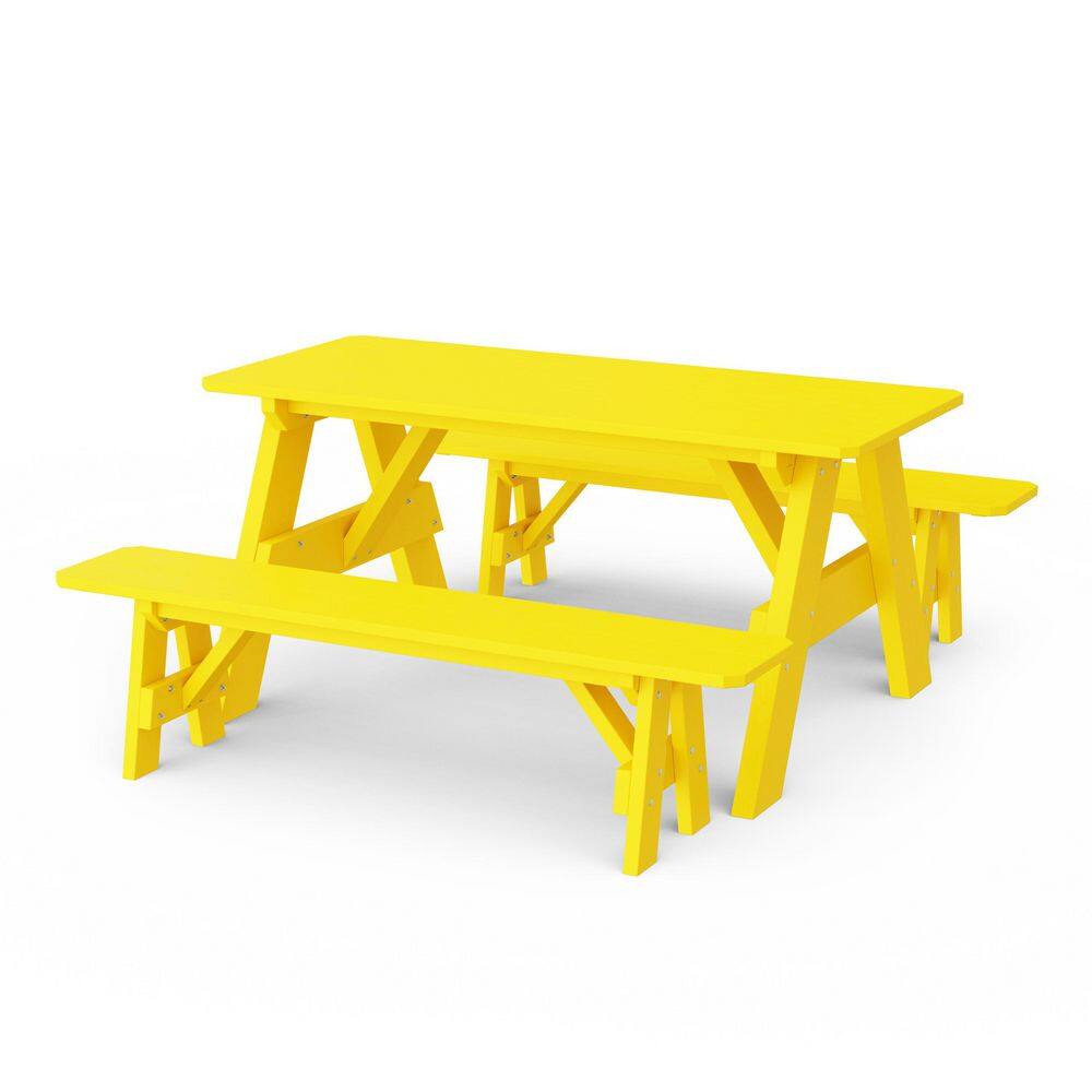 Reviews for Wildridge Heritage 72 in. Lemon Yellow Rectangle HDPE
