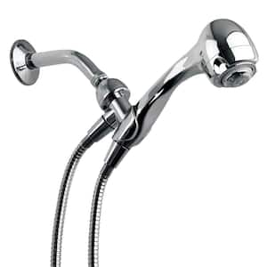 Earth 3-Spray 2.7 in. Single Wall Mount Handheld 1.75 GPM Shower Head in Chrome