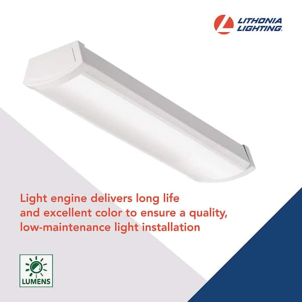 Contractor Select FMLWL 2 ft. Dimmable 20-Watt 1400 Lumens 4000K White Integrated LED Wrap Light Fixture Contractor Select FMLWL 2 ft. Dimmable 20-Watt 1400 Lumens 4000K White Integrated LED Wrap Light Fixture