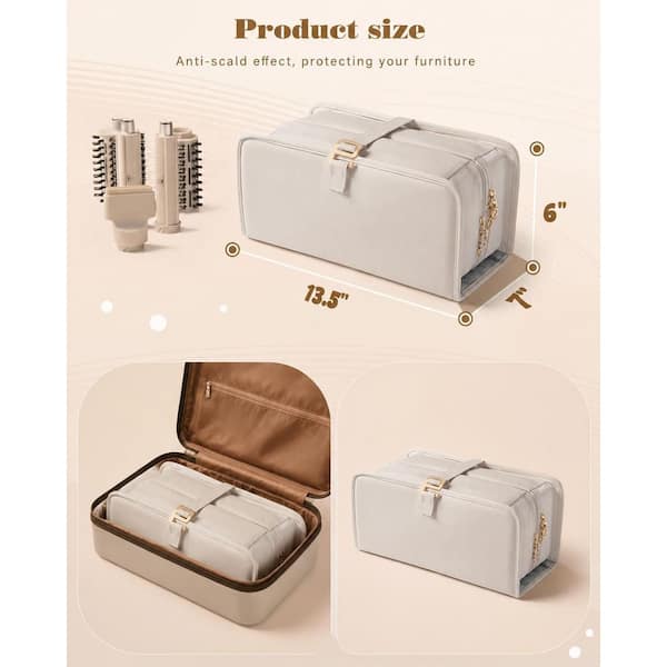 Anqtovp Foldable Hair Tool Organizer Travel Bag with Heat