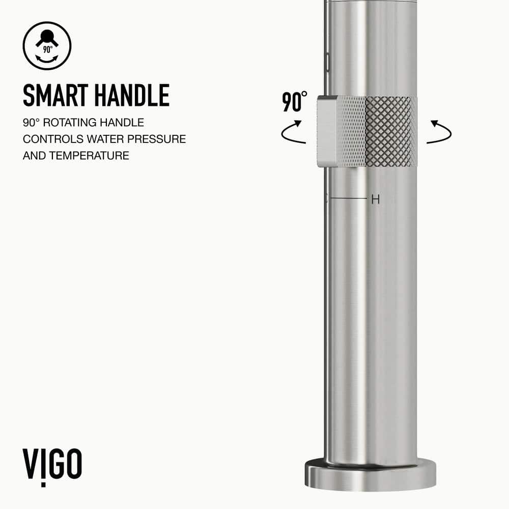 Stainless Steel Single Handle Kitchen Bar Faucet with Knurled Dial