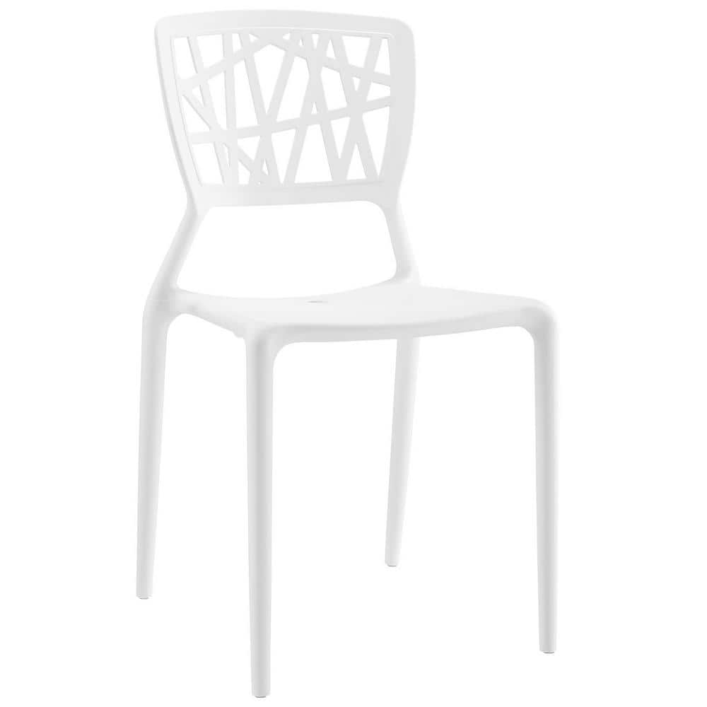 Astro Modern White Polypropylene Side Chair