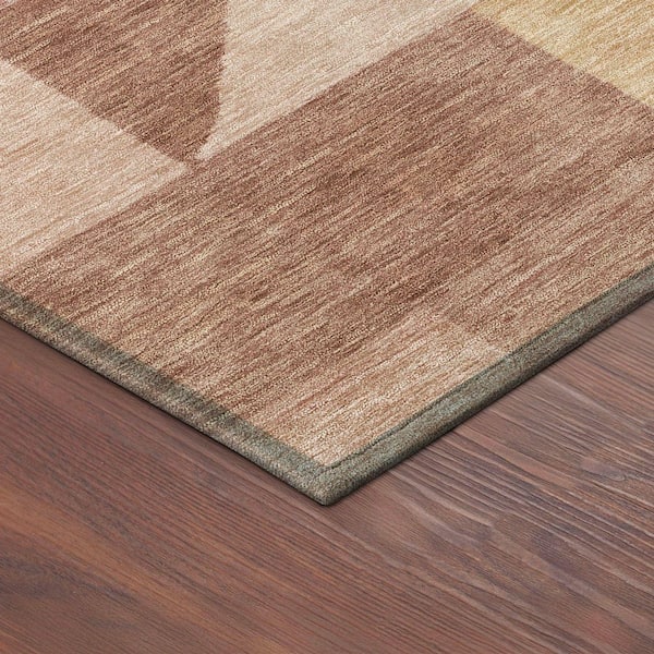 Chantille Machine Washable Indoor/Outdoor Abstract ACN2373 Blush 9 ft. x 12 ft. Area Rug