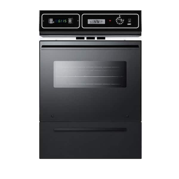 Summit Appliance 24 in. Single Electric Wall Oven in Black