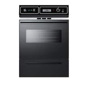 24 in. Single Gas Wall Oven in Black