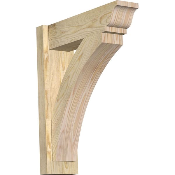Ekena Millwork 6 in. x 24 in. x 20 in. Douglas Fir Thorton Traditional Rough Sawn Outlooker