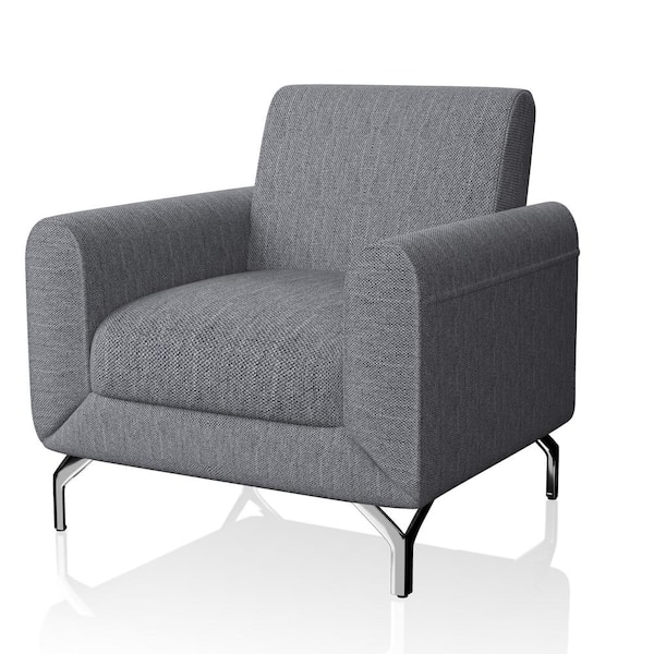 Furniture of America Louy Gray Upholstered Chair