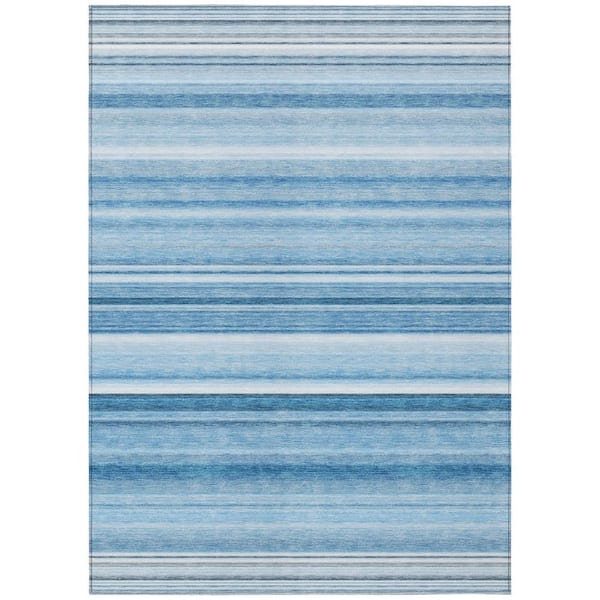 Chantille ACN529 Blue 2 ft. 6 in. x 3 ft. 10 in. Machine Washable Indoor/Outdoor Geometric Area Rug