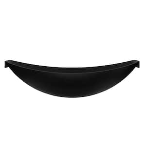 79 in. Acrylic Suspended Flatbottom Wall Mounted Bathtub in Matte Black