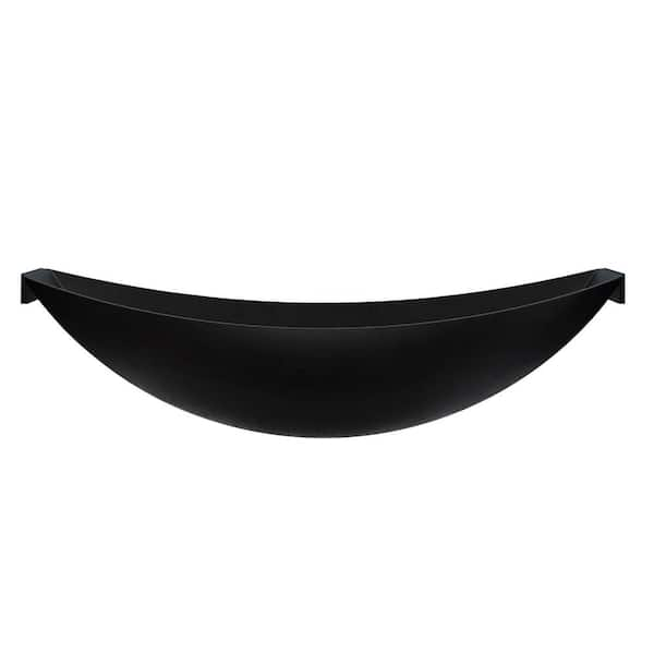 ALFI BRAND 79 in. Acrylic Suspended Flatbottom Wall Mounted Bathtub in Matte Black