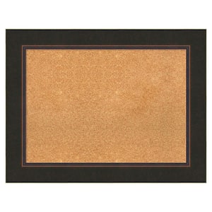 Milano Bronze Wood Framed Natural Corkboard 34 in. x 26 in. bulletin Board Memo Board