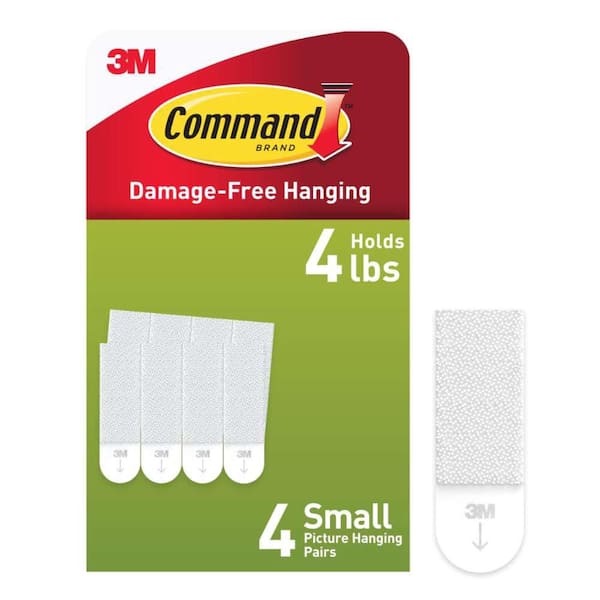 Command 1 lb. Small White Picture Hanging Strips (4 Pairs of Strips)