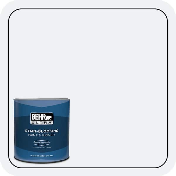 BEHR ULTRA 1 qt. #BL-W10 Maui Mist Extra Durable Satin Enamel Interior Paint & Primer
