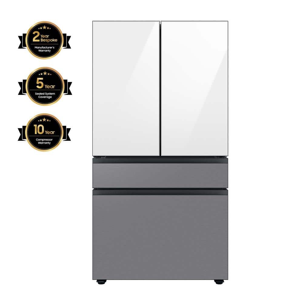 Bespoke 23 cu. ft. Customizable 4-Door French Door Smart Refrigerator, Counter Depth