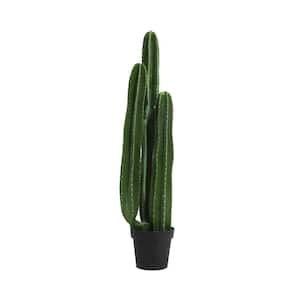 Botanika, 40 in Green Artificial Cactus Plant in Black Pot