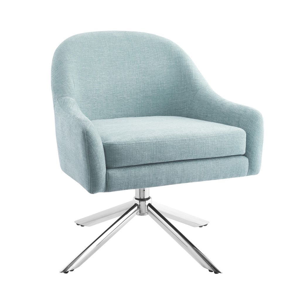 Linon Home Decor Joslyn Seafoam Green Swivel Accent Chair with