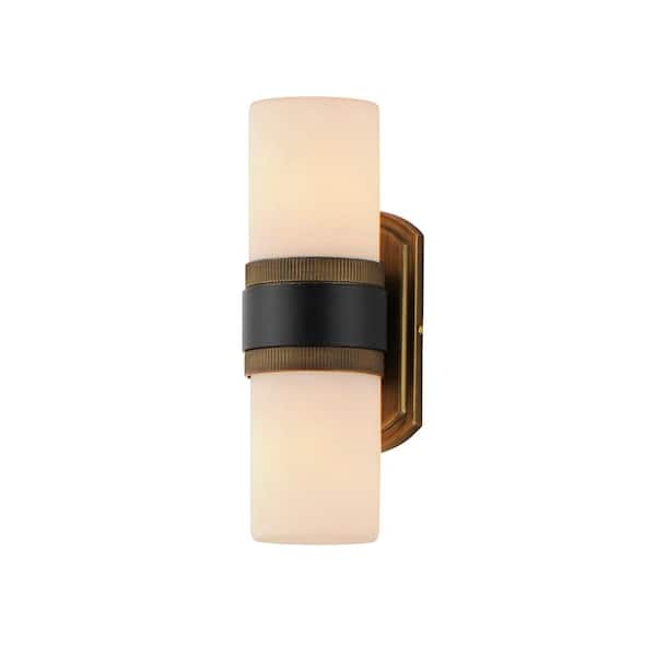 Maxim Lighting Ruffles 2-Light Brass Outdoor Hardwired Wall Sconce