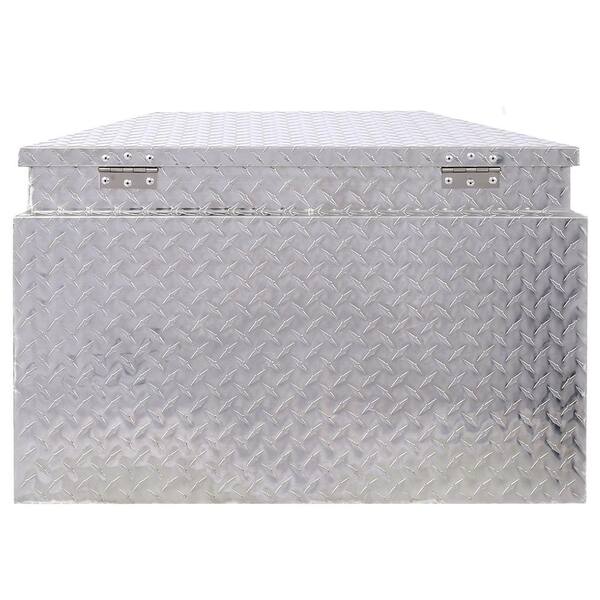 29 in. Trailer Tongue Box, RV Trailer Truck Tool Truck Tool Box, with Lock Keys Side Handle, Silver 29 x 16.5 x 18.5 in.