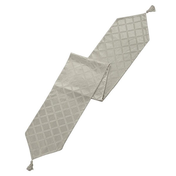 Lenox Laurel Leaf Runner, Platinum - 14"W x 90"L