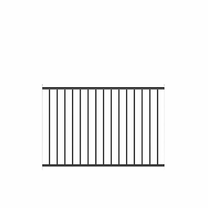 Peak Products Modular Fencing 76 in. H Matte Black Aluminum Hard Surface  Post for a 6 ft. H Outdoor Privacy Fence System 2481 - The Home Depot