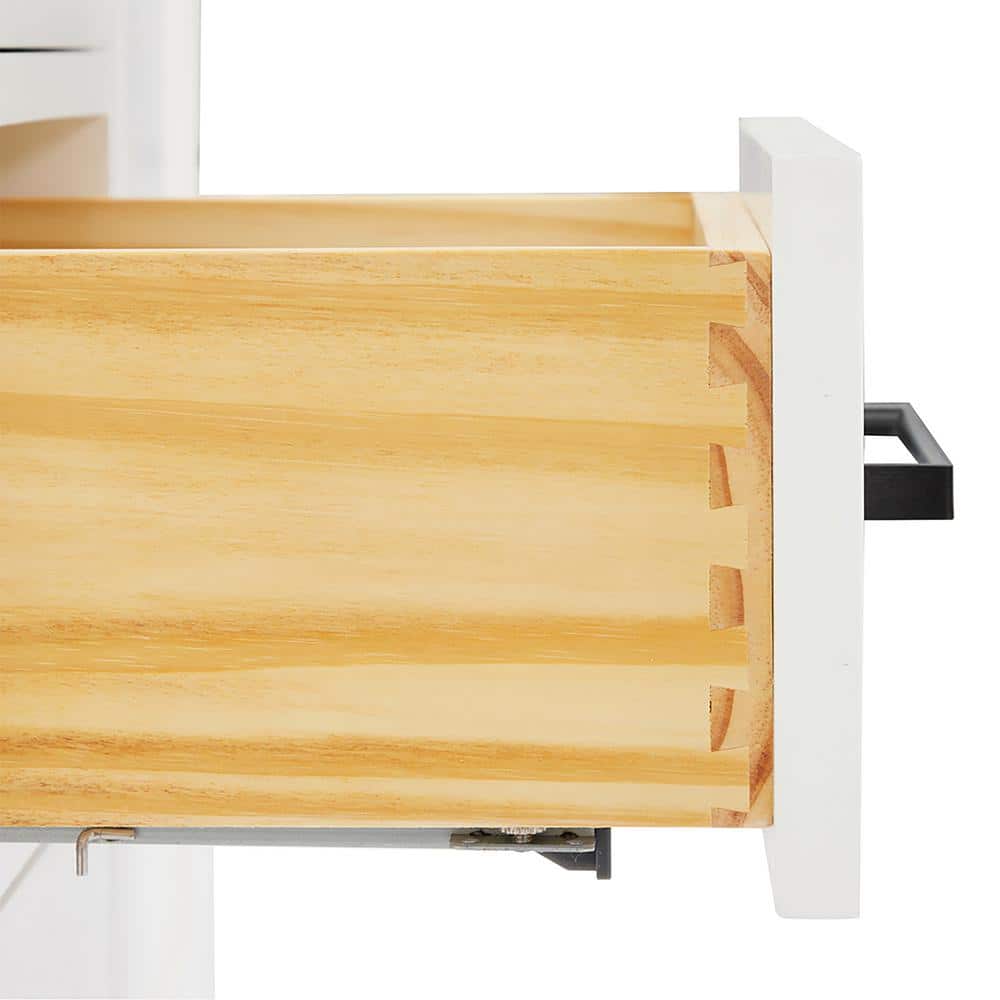 Sidmouth 42'' Solid Wood Single Bathroom Vanity with 1.5'' Carrara Quartz Top, Left Offset Oval Sink