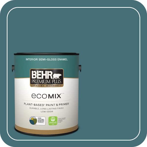 1 gal. #520F-6 Cathedral Semi-Gloss Enamel EcoMix Plant-Based Interior Paint & Primer