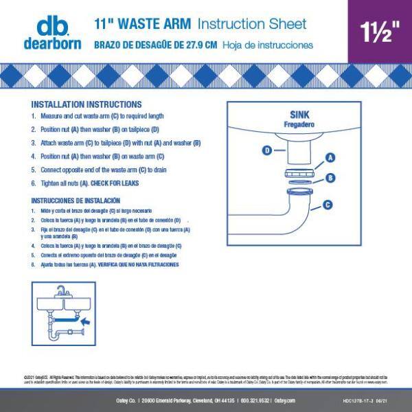 Dearborn Brass 1 1 2 In X 11 In 17 Gauge Unfinished Brass Slip Joint Sink Drain Outlet Waste Arm Hdc137b 17 3 The Home Depot