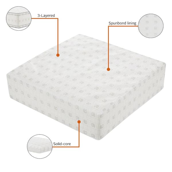 Classic Accessories 25 In W X D, Foam For Outdoor Cushions
