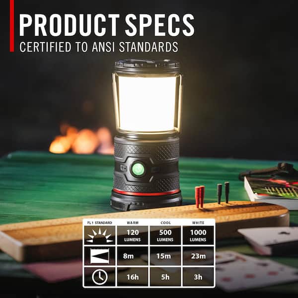 Coast EAL35R 1000 Lumens Voice Activated Rechargeable Camping