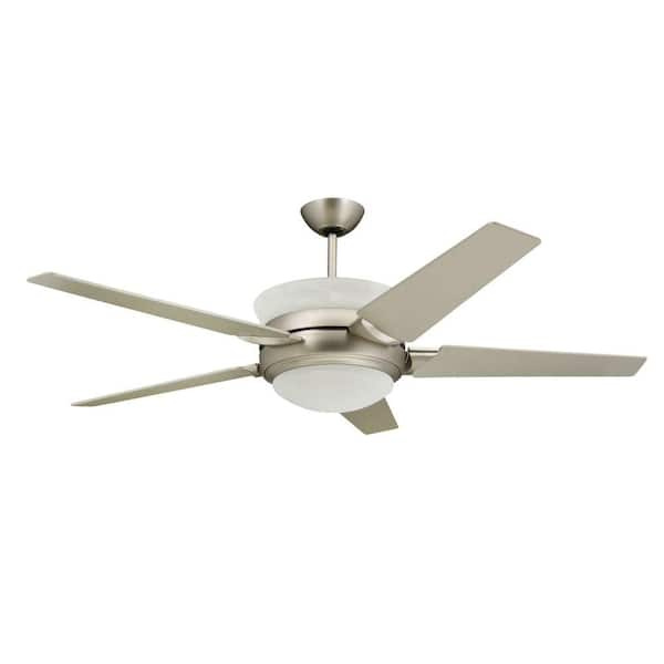 TroposAir Sunrise 56 in. Satin Steel Up-Light Ceiling Fan