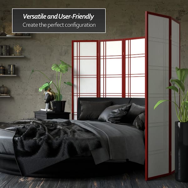 6 ft. Rosewood 8-Panel Room Divider