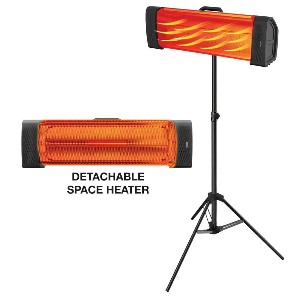 heaterさんへのご提案品 HANDY HEATER Heatwave Pro Tripod 1500-Watt 5 in. Black Electric