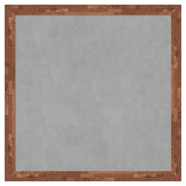 Amanti Art Fresco Light Pecan 27 in. x 27 in. Framed Magnetic Board