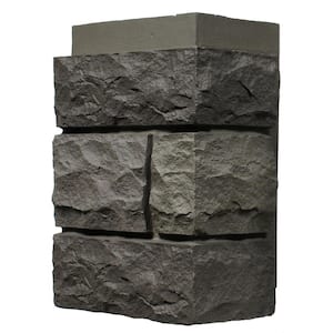 Random Rock Mountain Shadow 11 in. x 7 in. Faux Stone Siding Corner (4-Pack)