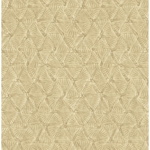 Wright Gold Textured Triangle Wallpaper