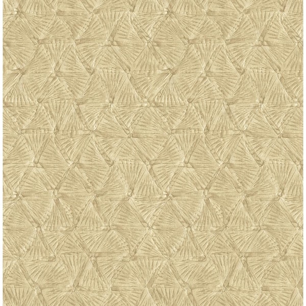 A-Street Prints Wright Gold Textured Triangle Wallpaper Sample