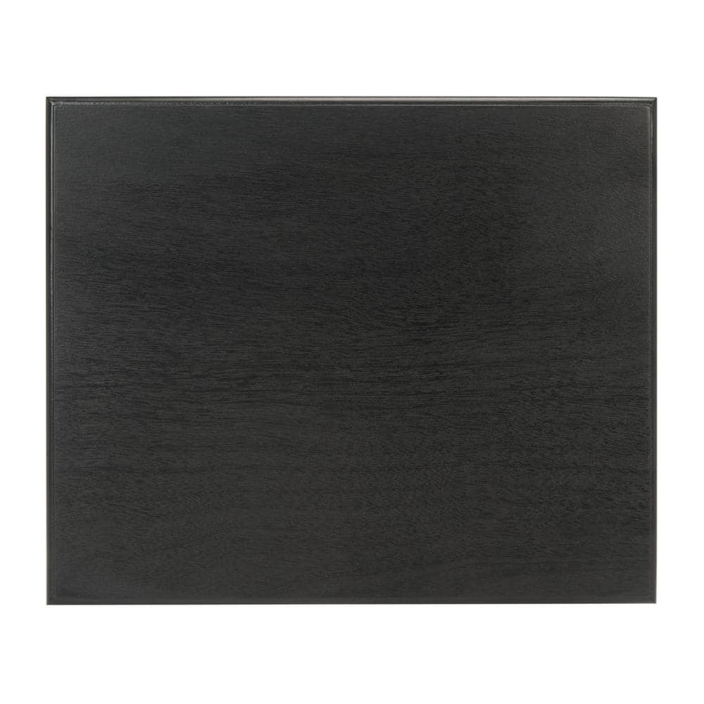 Whitney Black Wood Rectangular Accent Table with Storage