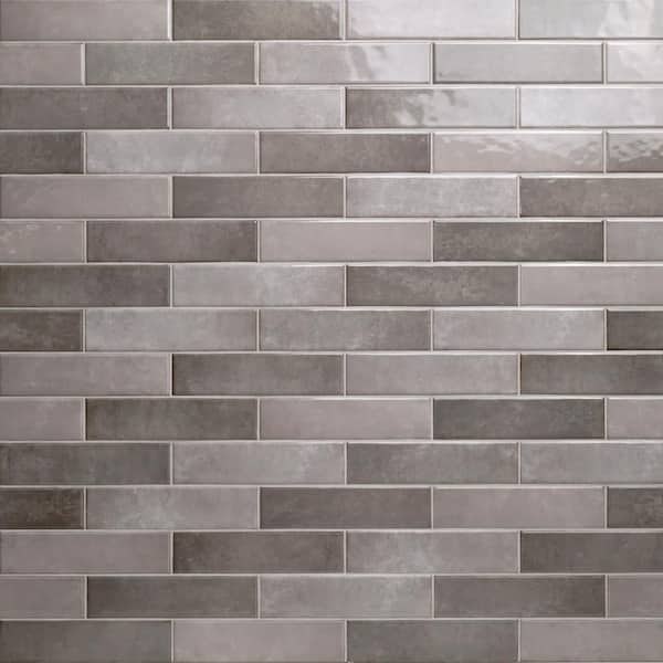 Lakeview Storm 3 in. x 12 in. Glossy Ceramic Subway Wall Tile (5.5 sq. ft./Case)